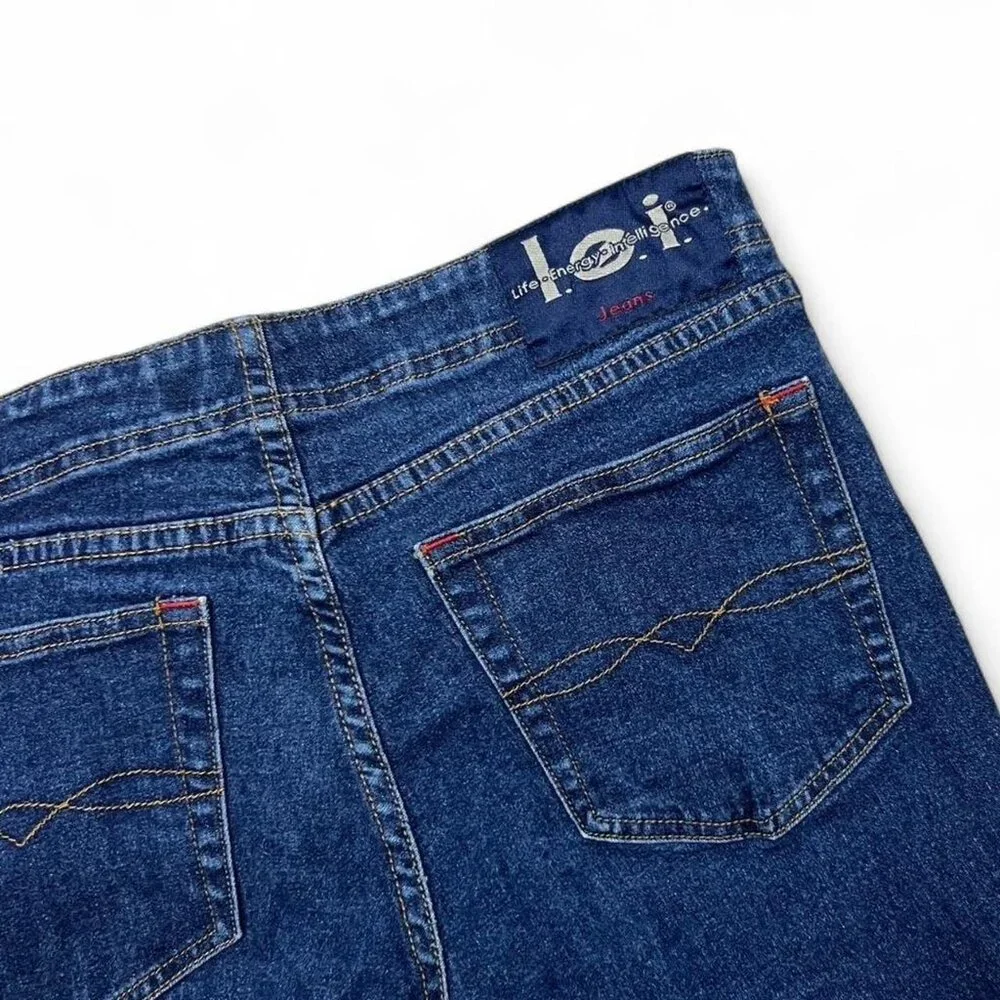 Vintage‎ L.E.I. Y2K Denim Shorts Jorts 7 Dark Wash Long Shorts